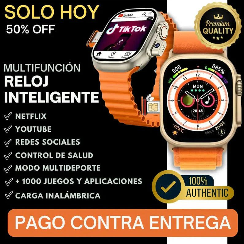 PAGA 1 LLEVA 2: SOLO HOY SMARTWATCH ULTRA INTELIGENTE T800