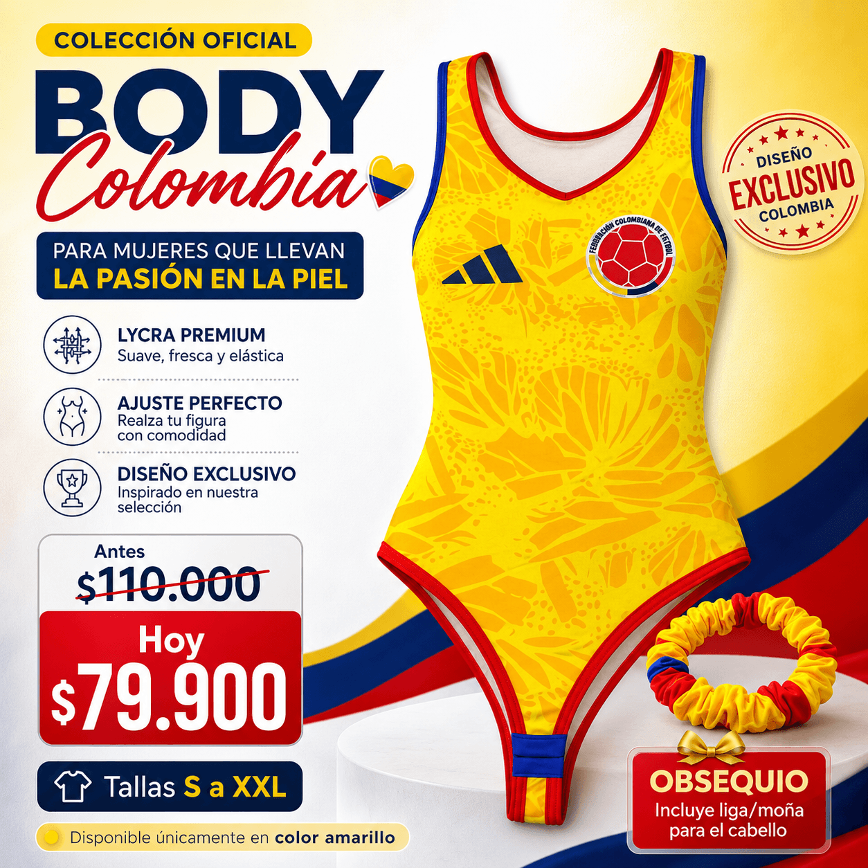 GRAN OFERTA BODY TRICOLOR PREMIUM | Selección Colombia