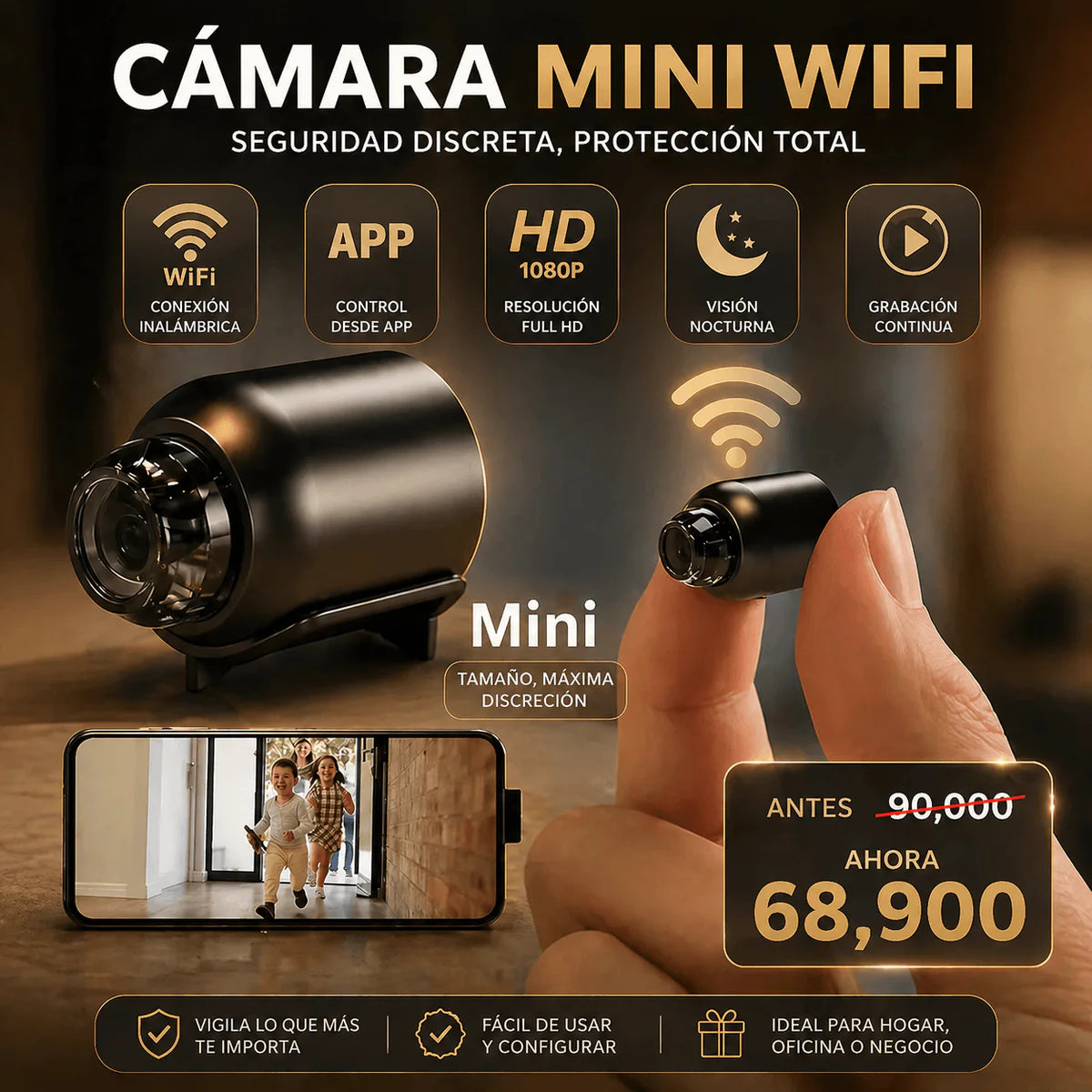 GRAN OFERTA Mini Cámara de Seguridad X5 | Vision Pro™