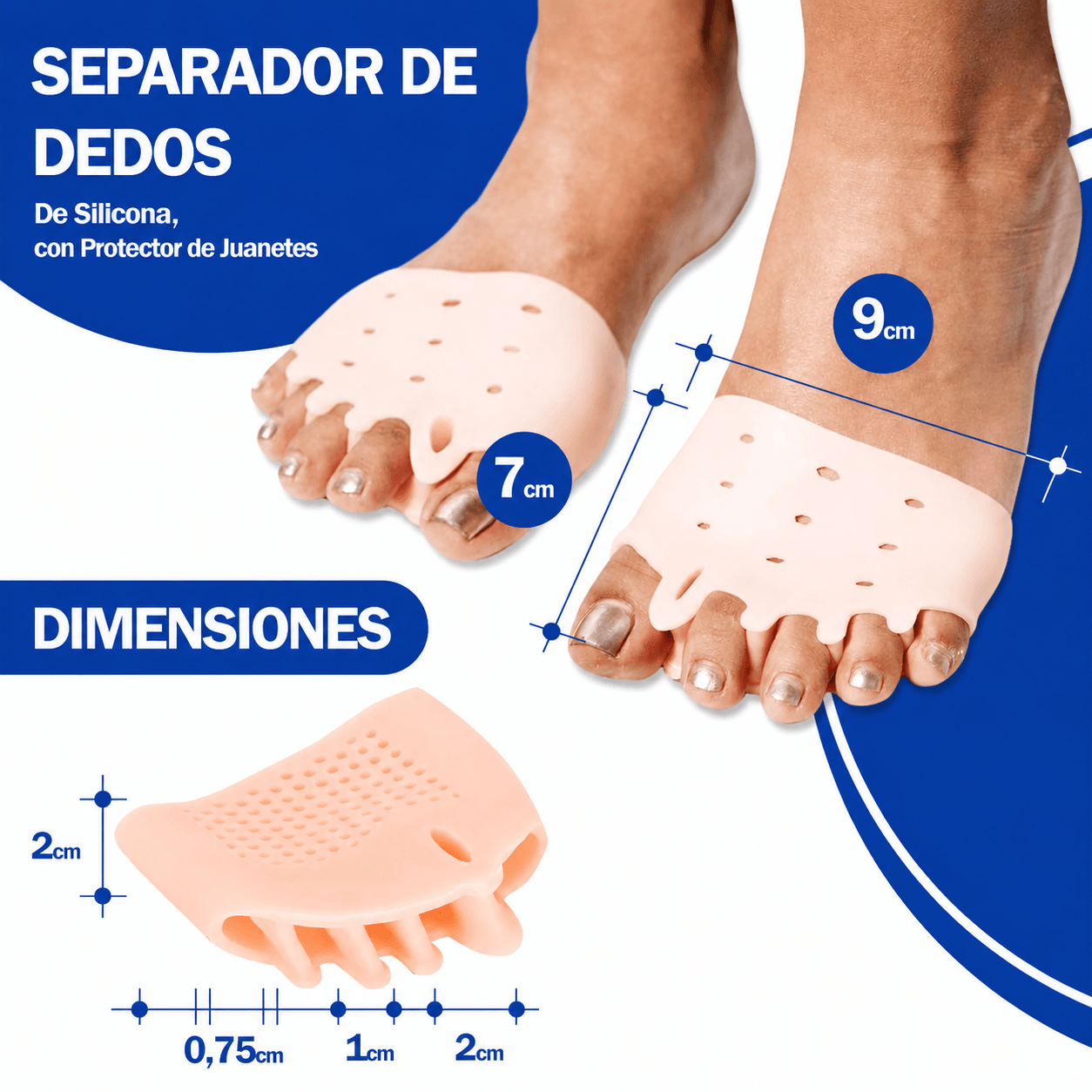 GRAN OFERTA PharmaToe™: Almohadillas Terapéuticas con Separador de Dedos
