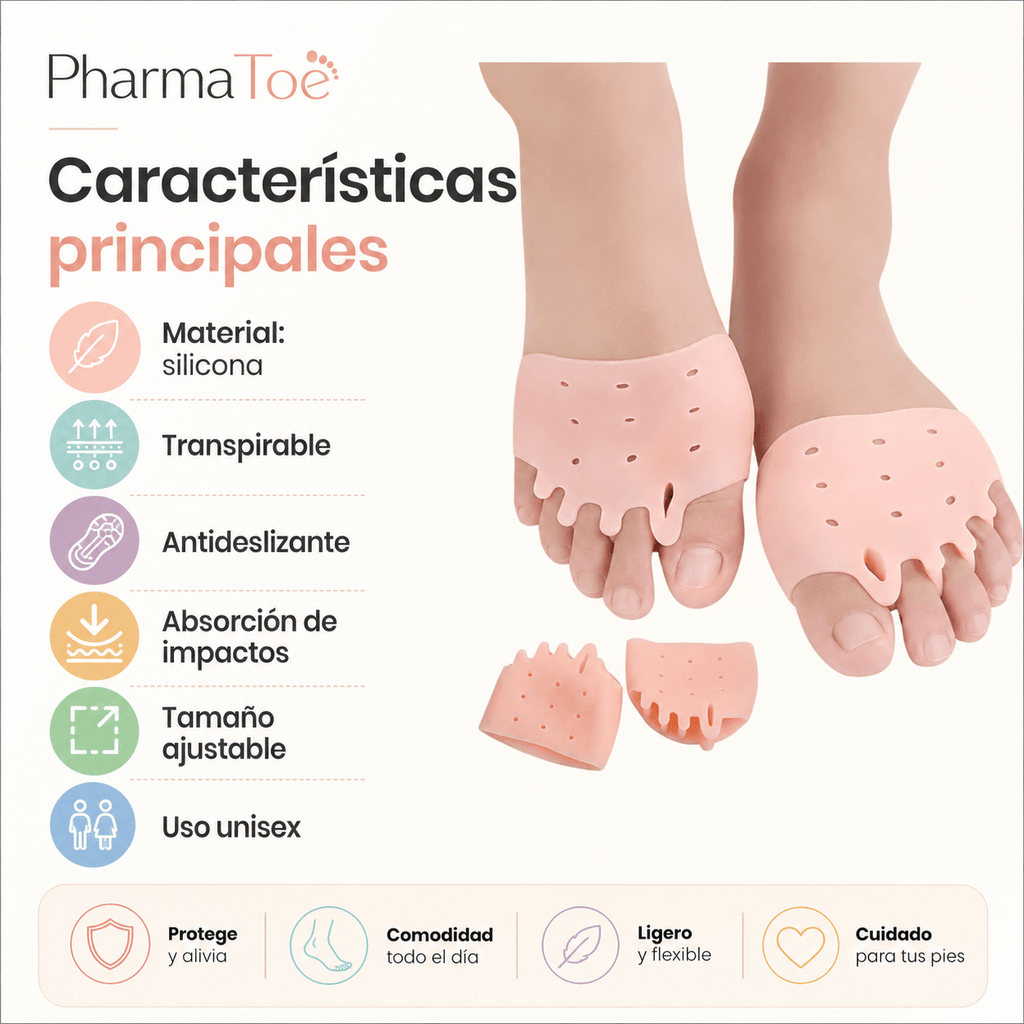 GRAN OFERTA 2x1 PharmaToe™: Almohadillas Terapéuticas con Separador de Dedos