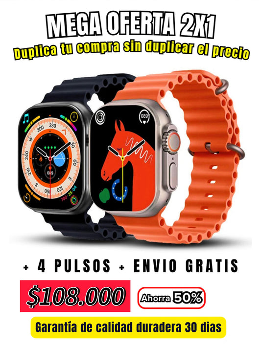 PAGA 1 LLEVA 2: SOLO HOY SMARTWATCH ULTRA INTELIGENTE T800