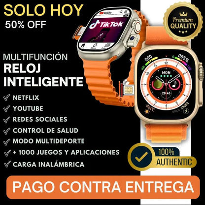 PAGA 1 LLEVA 2: SOLO HOY SMARTWATCH ULTRA INTELIGENTE T800
