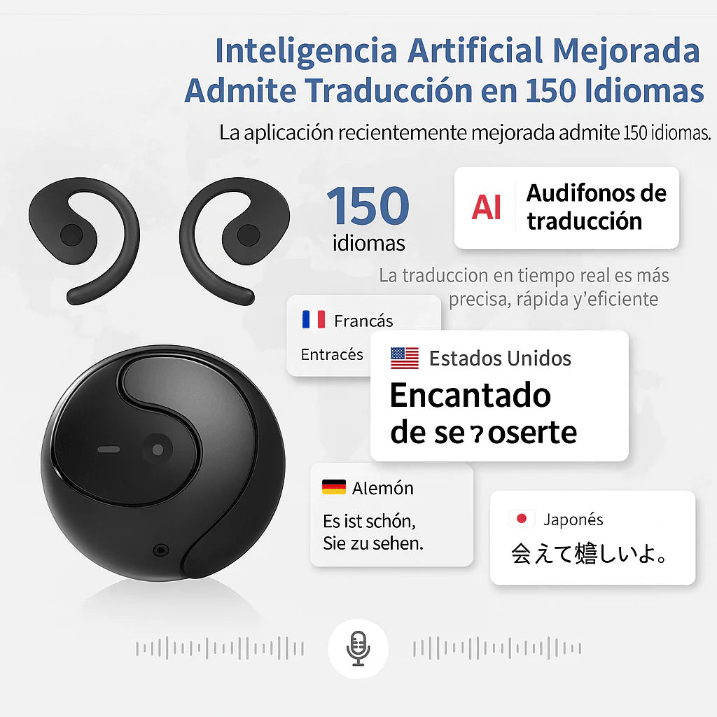 ÚLTIMAS UNIDADES: AUDIFONOS TRADUCTORES INTELIGENTES (+140 Idiomas)